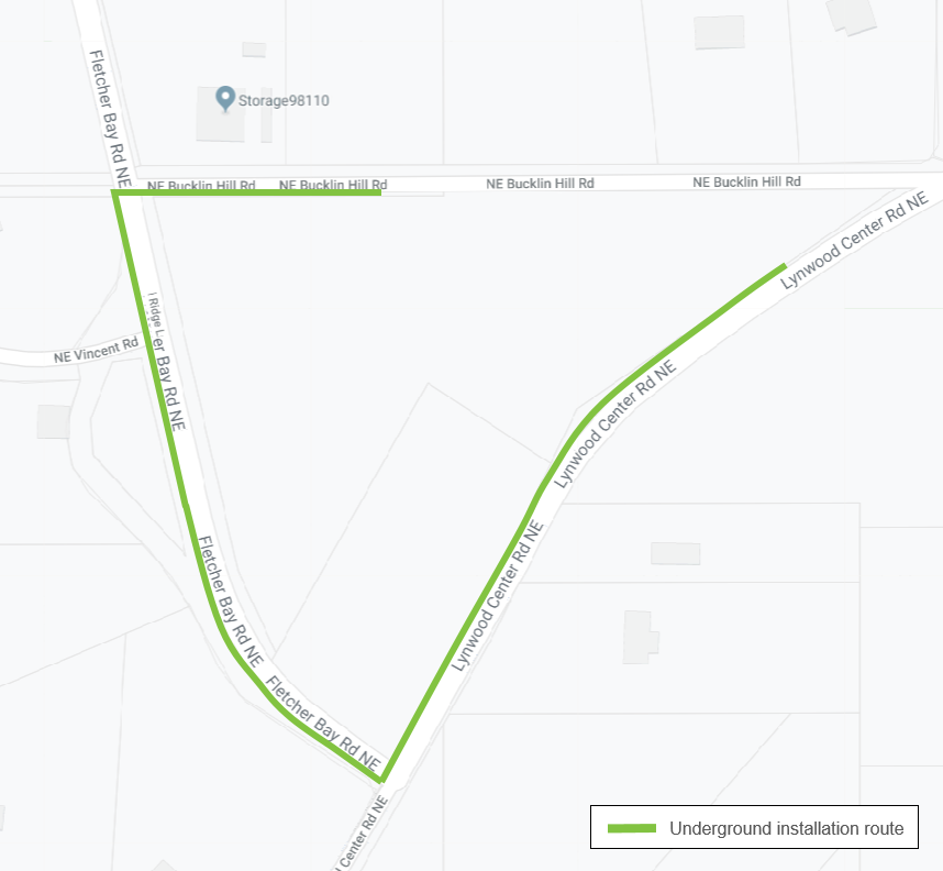Fletcher Bay Rd underground conversion PSE on Bainbridge Island